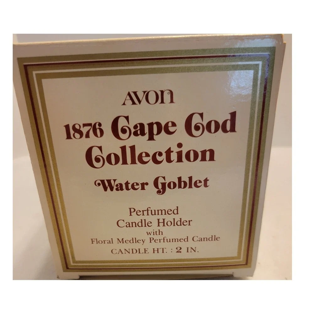 Avon Vintage Ruby Red Glass 1876 Cape Cod Water Goblet Candle Holder